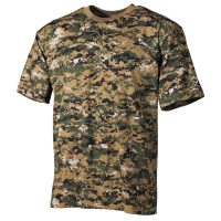 US T-Shirt,  halbarm, digital woodland,  170 g/m²