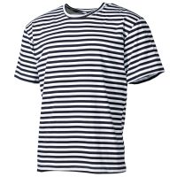 Russ. Marine T-Shirt, weiß-blau,  halbarm