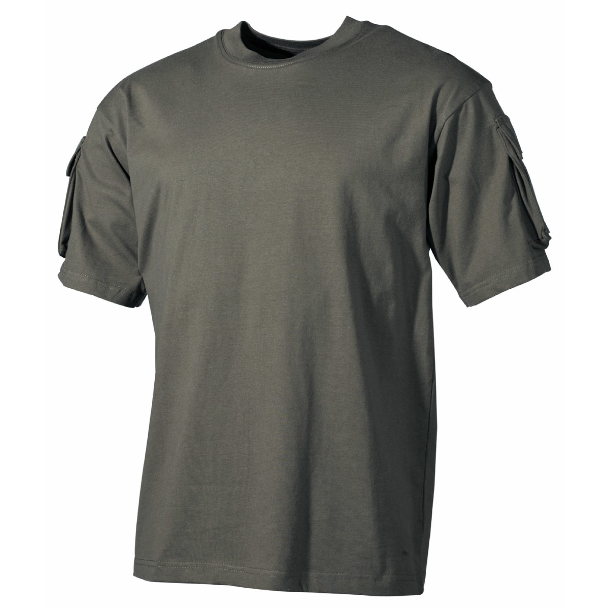 US T-Shirt,  halbarm,  oliv, mit Ärmeltaschen