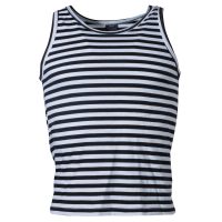 Russ. Marine Tank-Top, weiß-blau