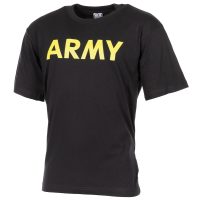 T-Shirt,  bedruckt,  „Army“, schwarz