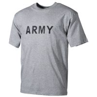 T-Shirt,  bedruckt,  „Army“, grau