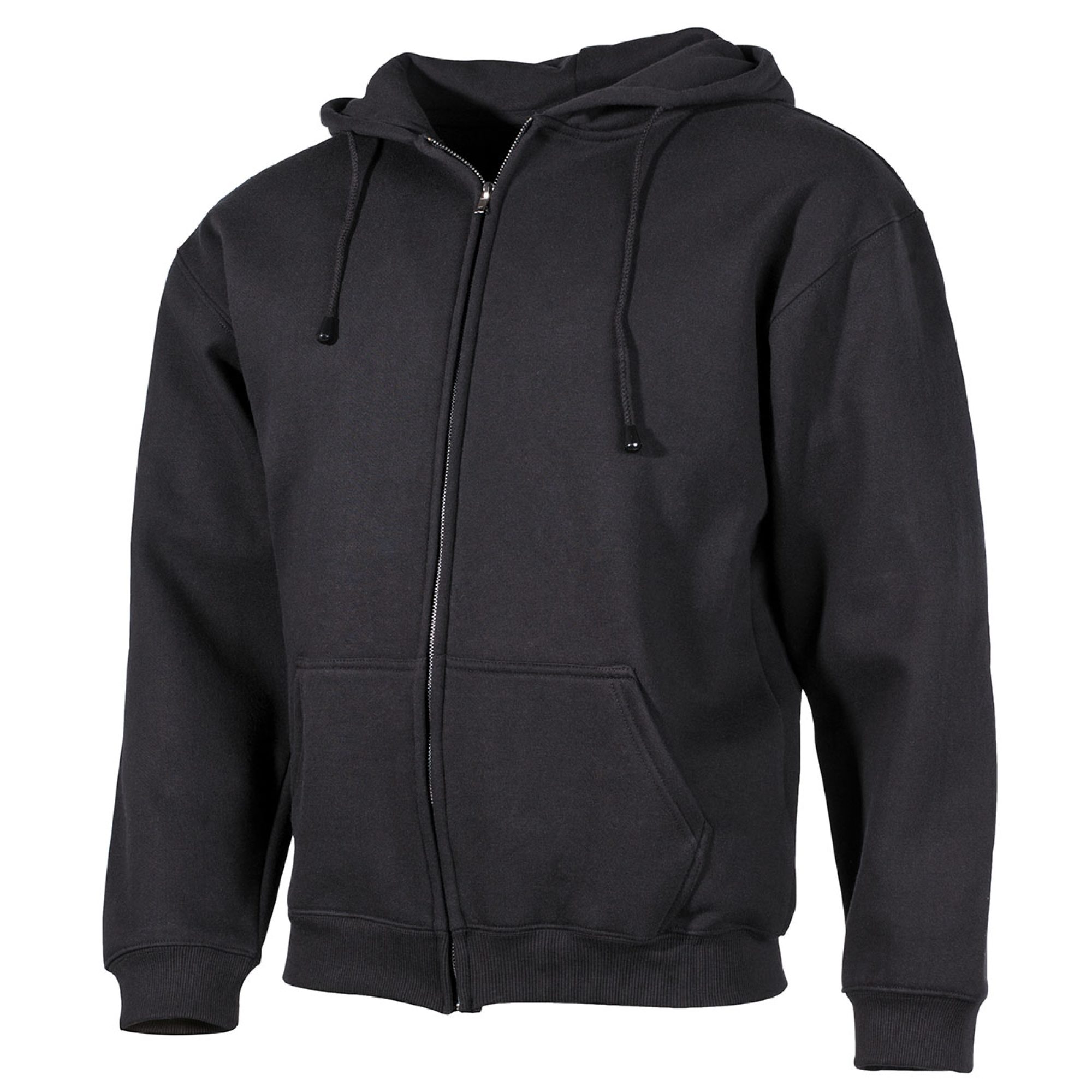 Kapuzen Sweatshirt-Jacke, 340 g/m²,  schwarz