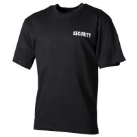 T-Shirt,  schwarz, „Security“,  bedruckt