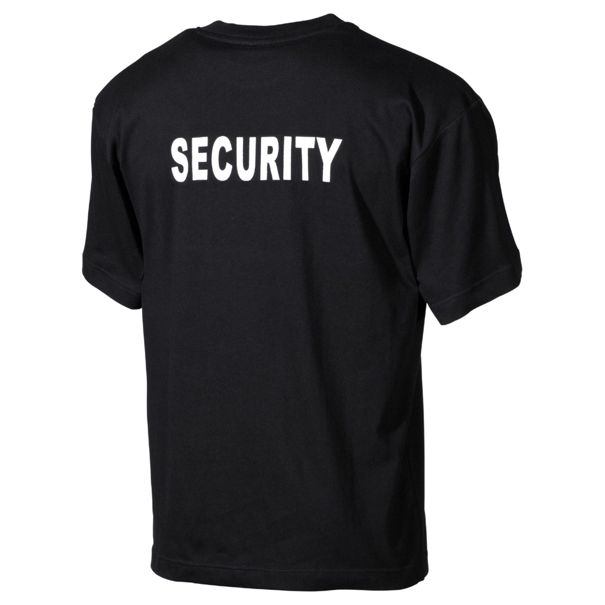 T-Shirt,  schwarz, „Security“,  bedruckt