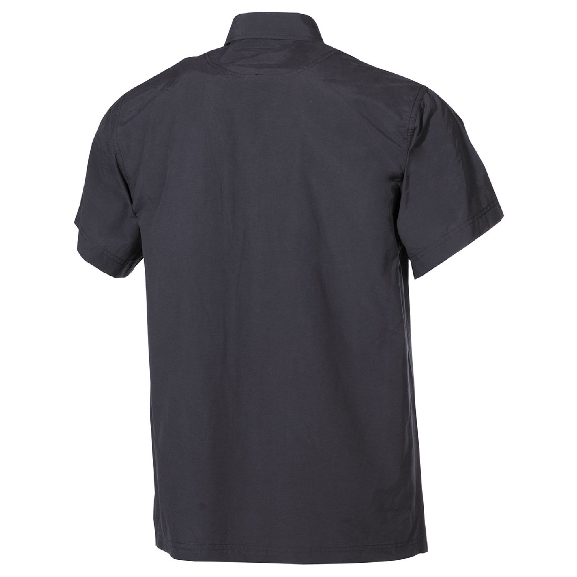 Outdoor Hemd,  kurzarm, schwarz,  Microfaser