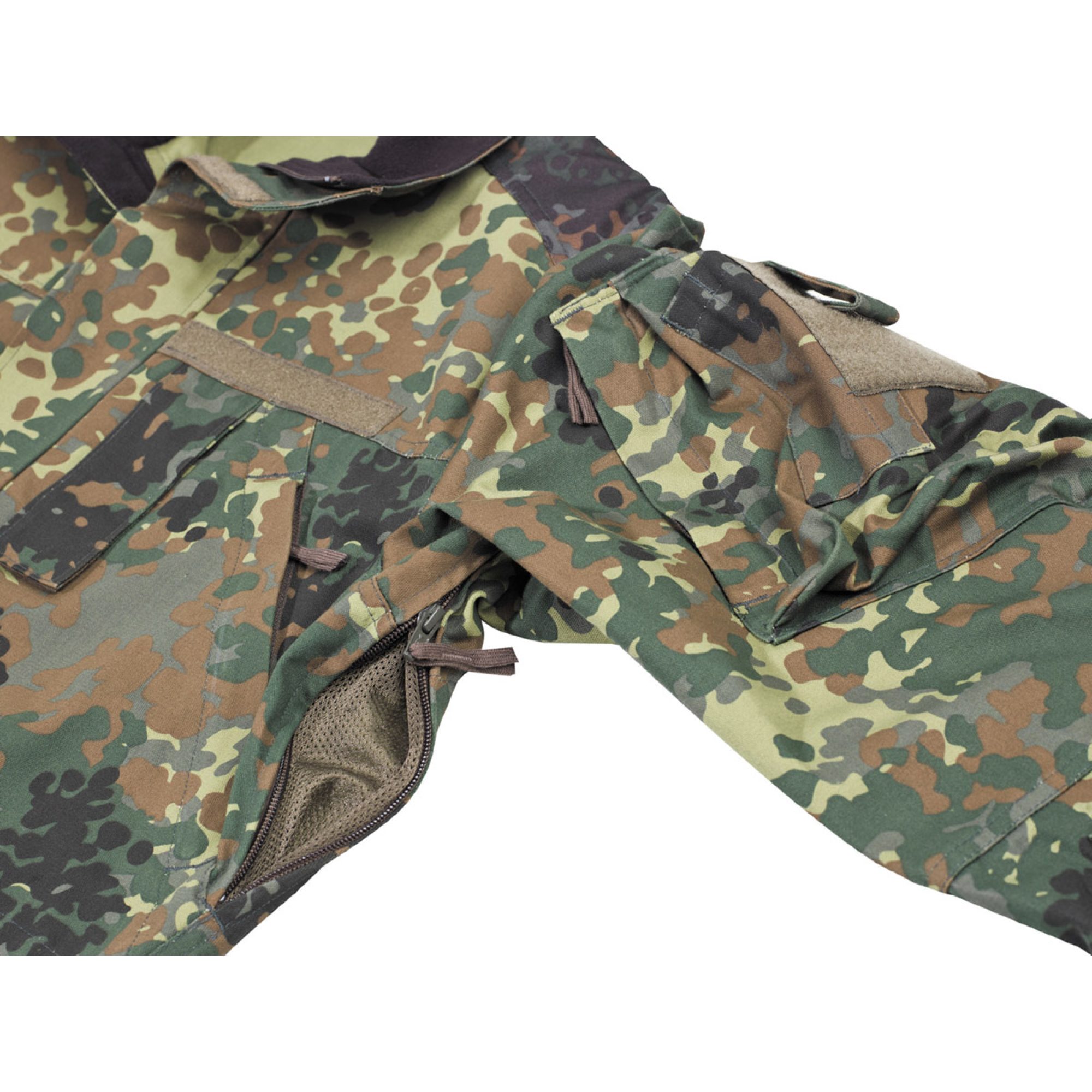 BW Kampfjacke,  Einsatz/Übung, lang,  flecktarn