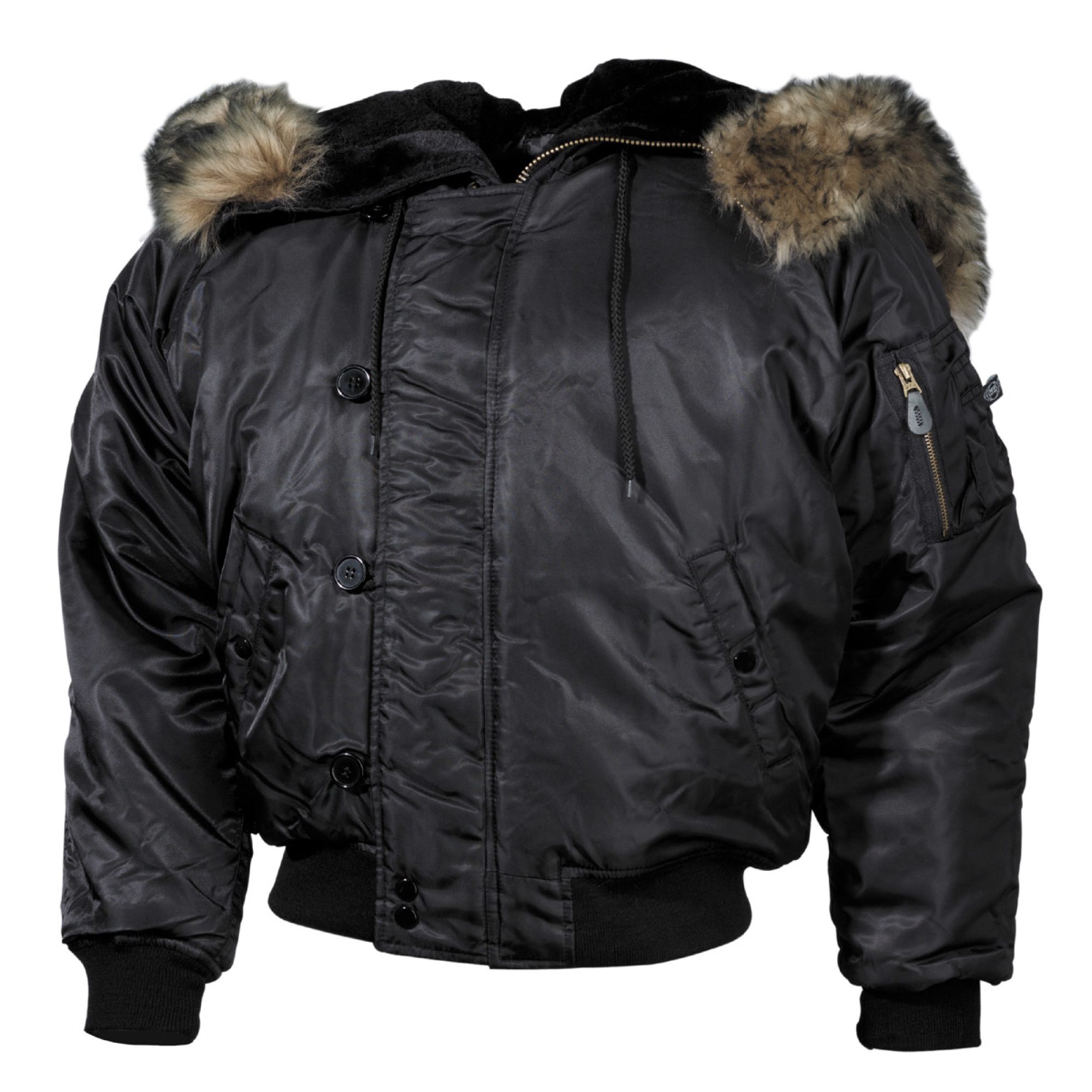 US Polarjacke N2B,  schwarz, dick gefüttert