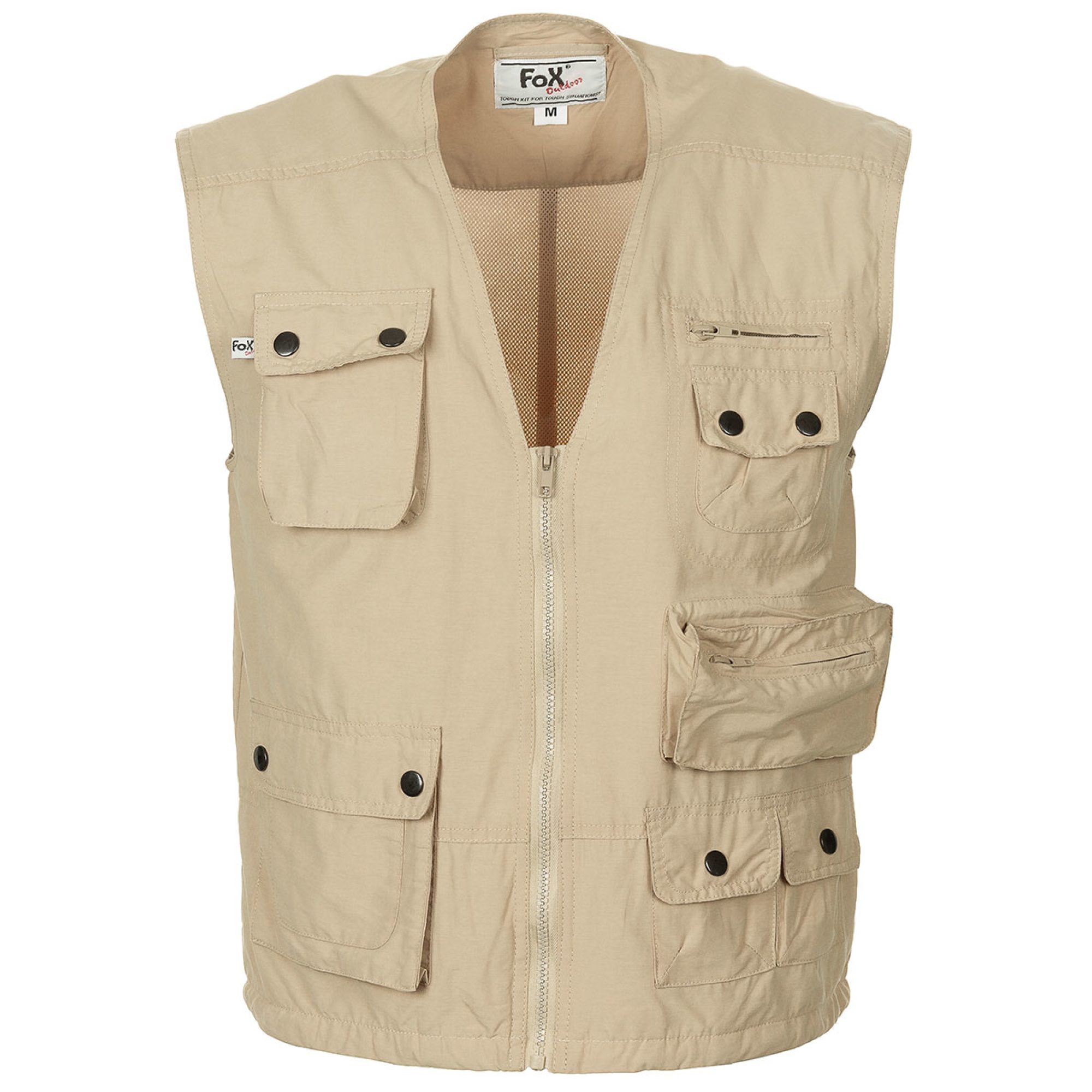 Outdoor Weste,  khaki, Microfaser