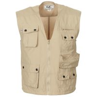 Outdoor Weste,  khaki, Microfaser