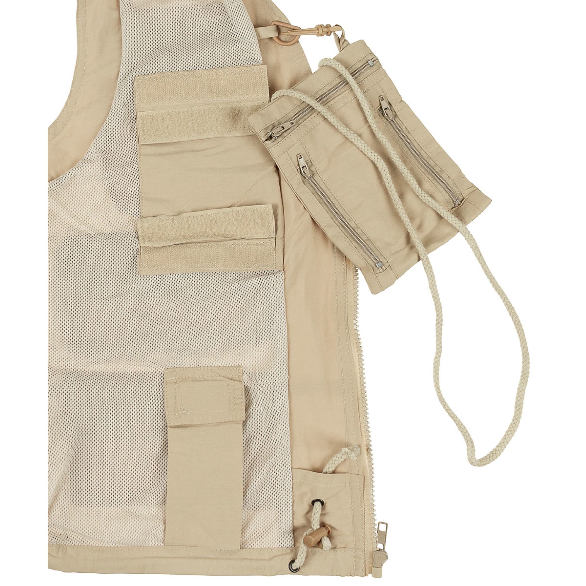 Outdoor Weste,  khaki, Microfaser