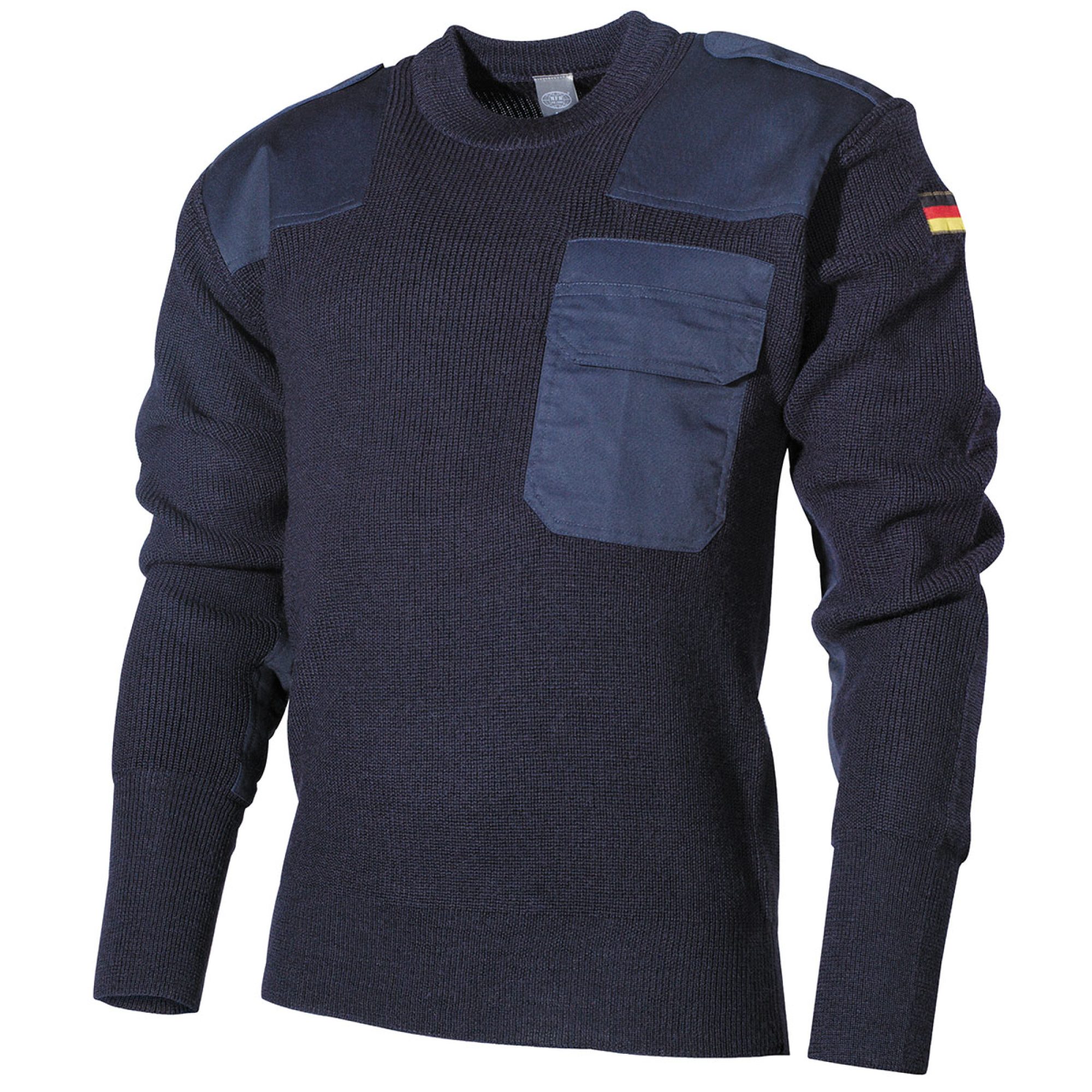 BW Pullover,  mit Brusttasche, blau