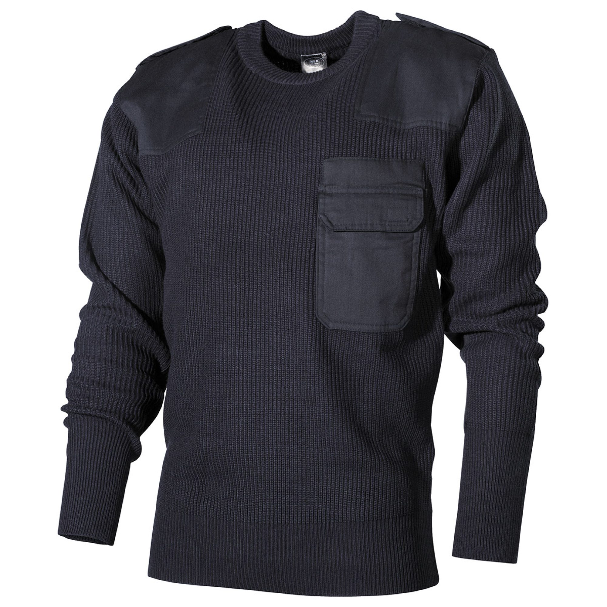 BW Pullover,  mit Brusttasche, blau