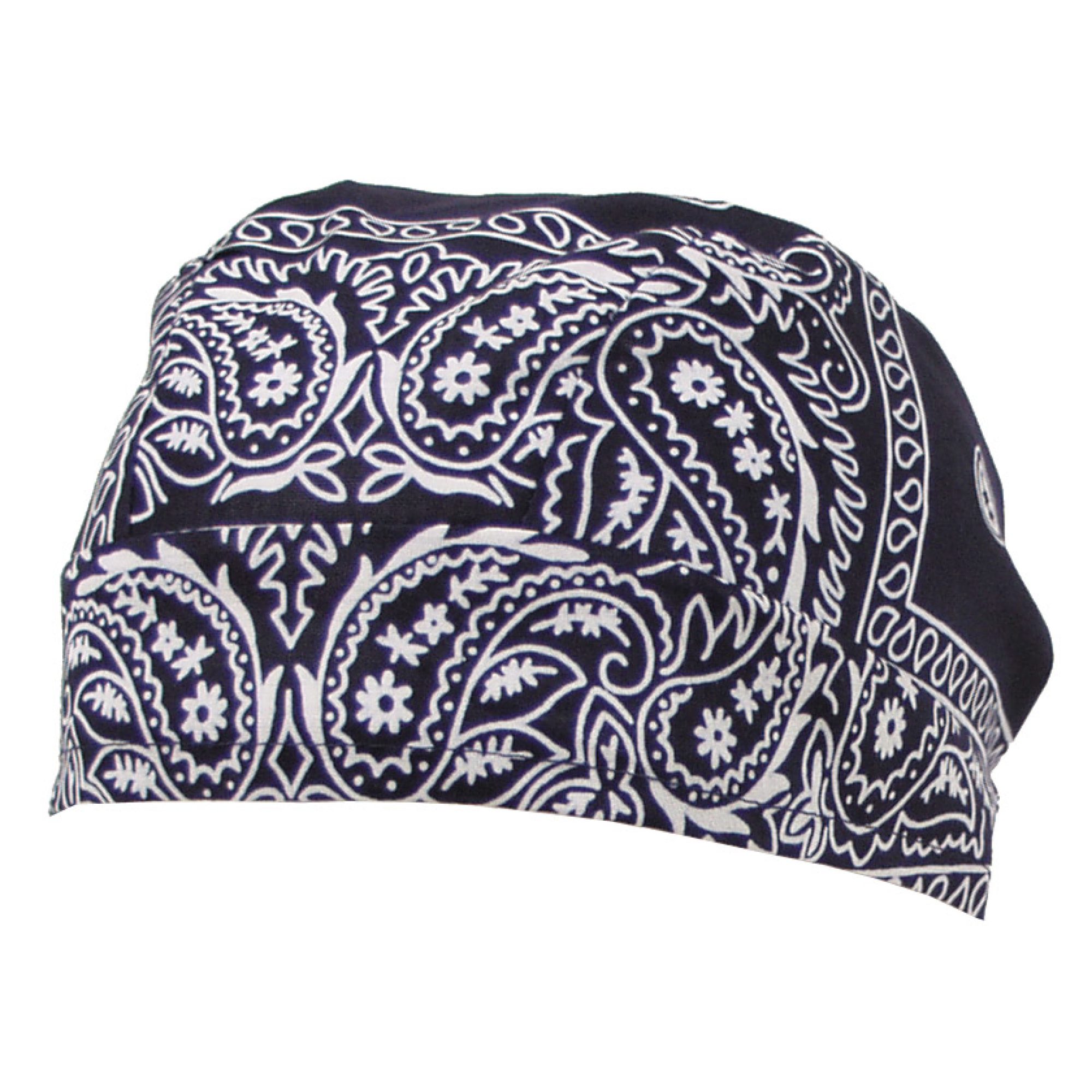 Headwrap,  paisley-navyblau