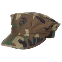 US Cap,  „USMC“,  Rip Stop, woodland,  Marine-Corps-Druck