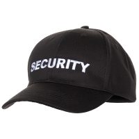 US Cap,  schwarz, bestickt,  „Security“