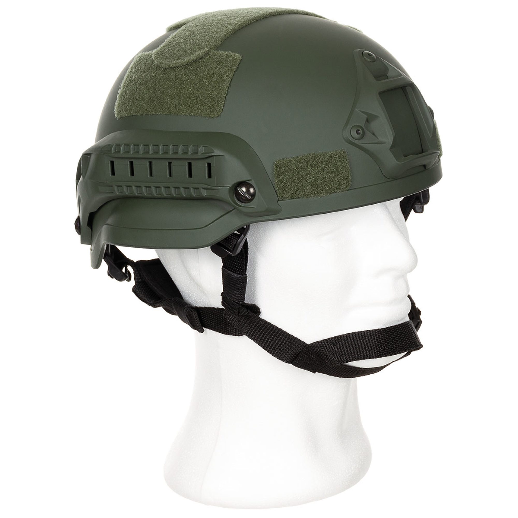 US Helm,  „MICH 2002“,  Rails, oliv,  ABS-Kunststoff