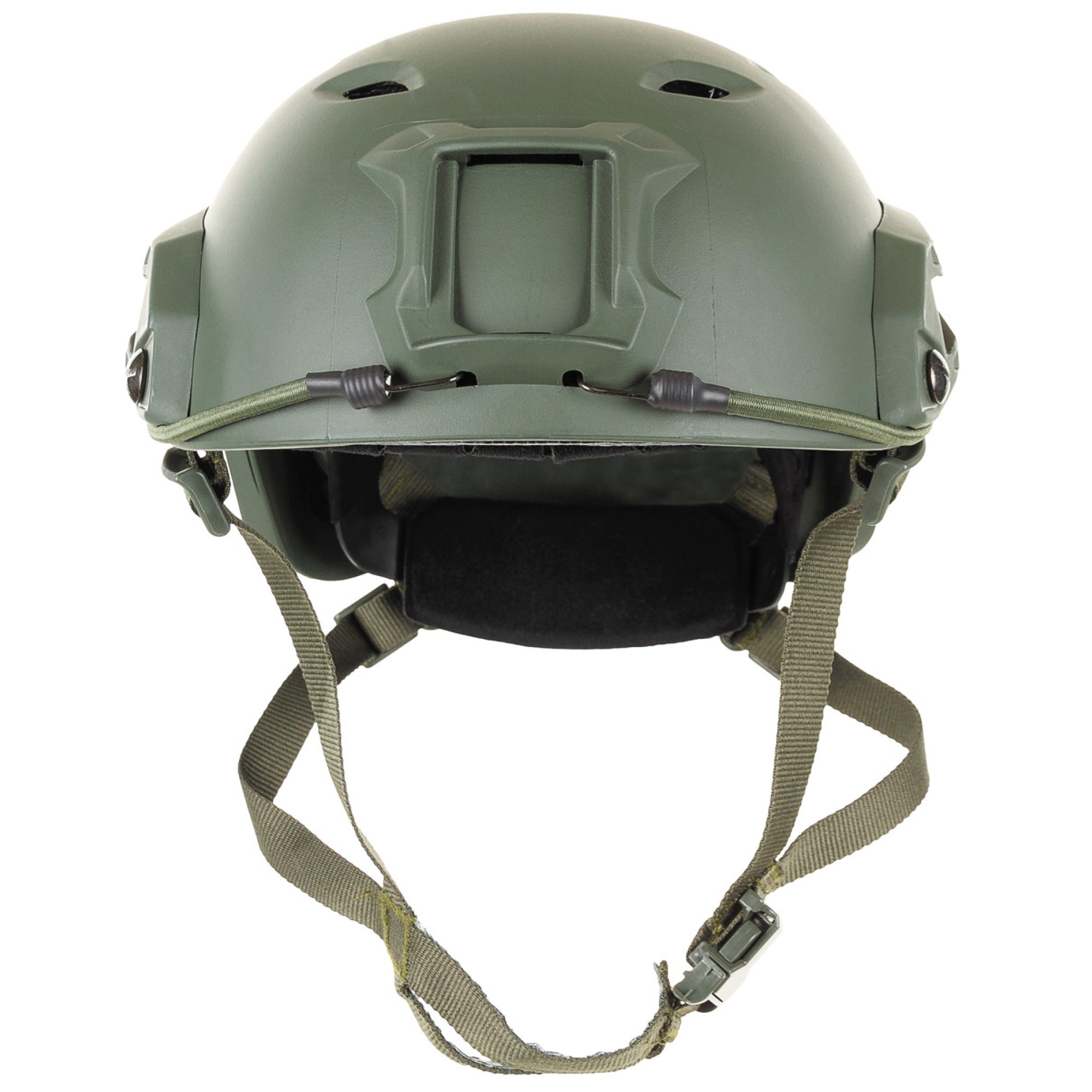 US Helm,  FAST-Fallschirmjäger, oliv,  Rails,  ABS-Kunststoff