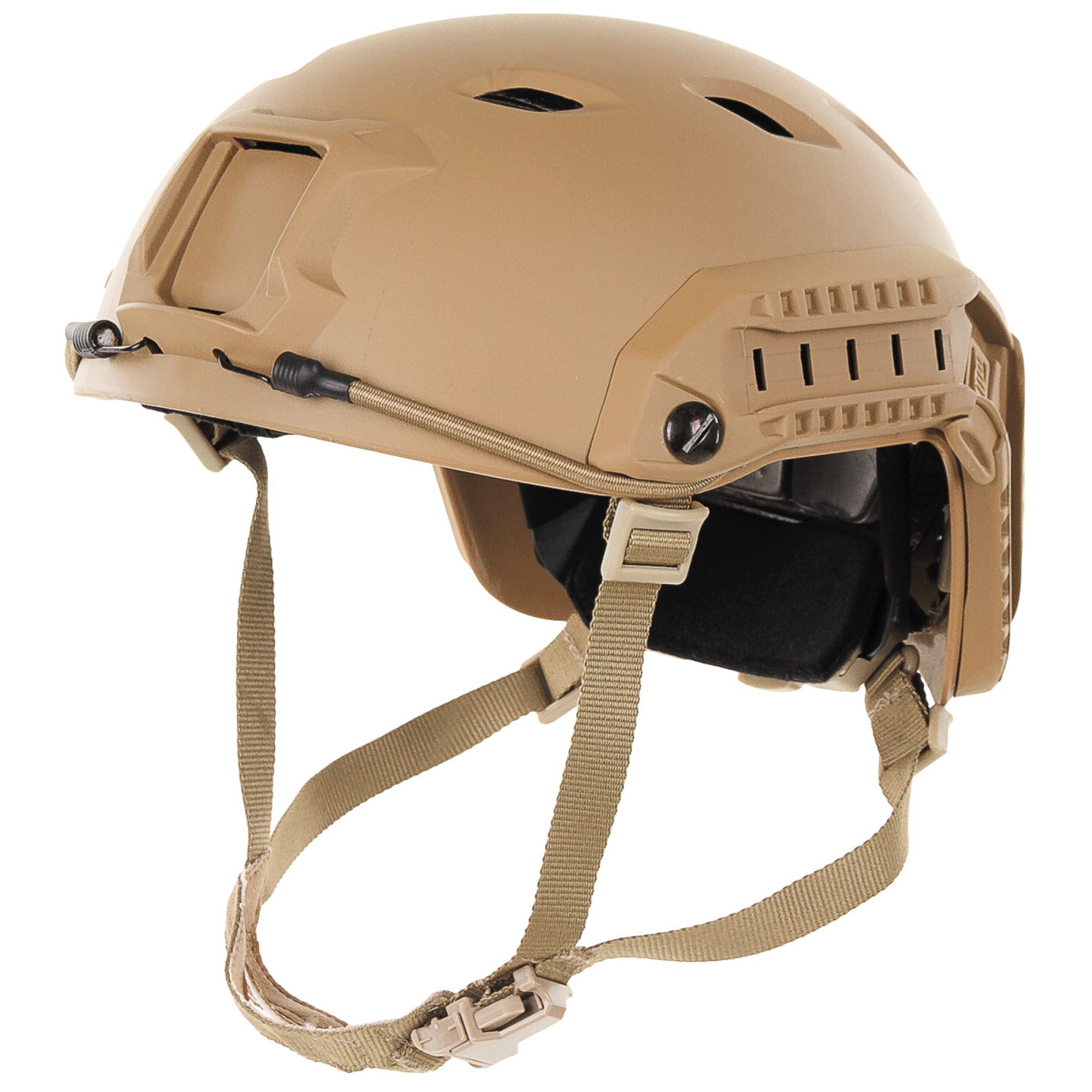 US Helm,  FAST-Fallschirmjäger, coyote,  Rails,  ABS-Kunststoff