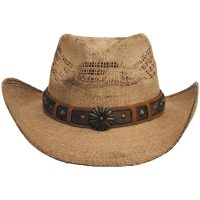 Strohhut,  „Colorado“, mit Hutband,  braun