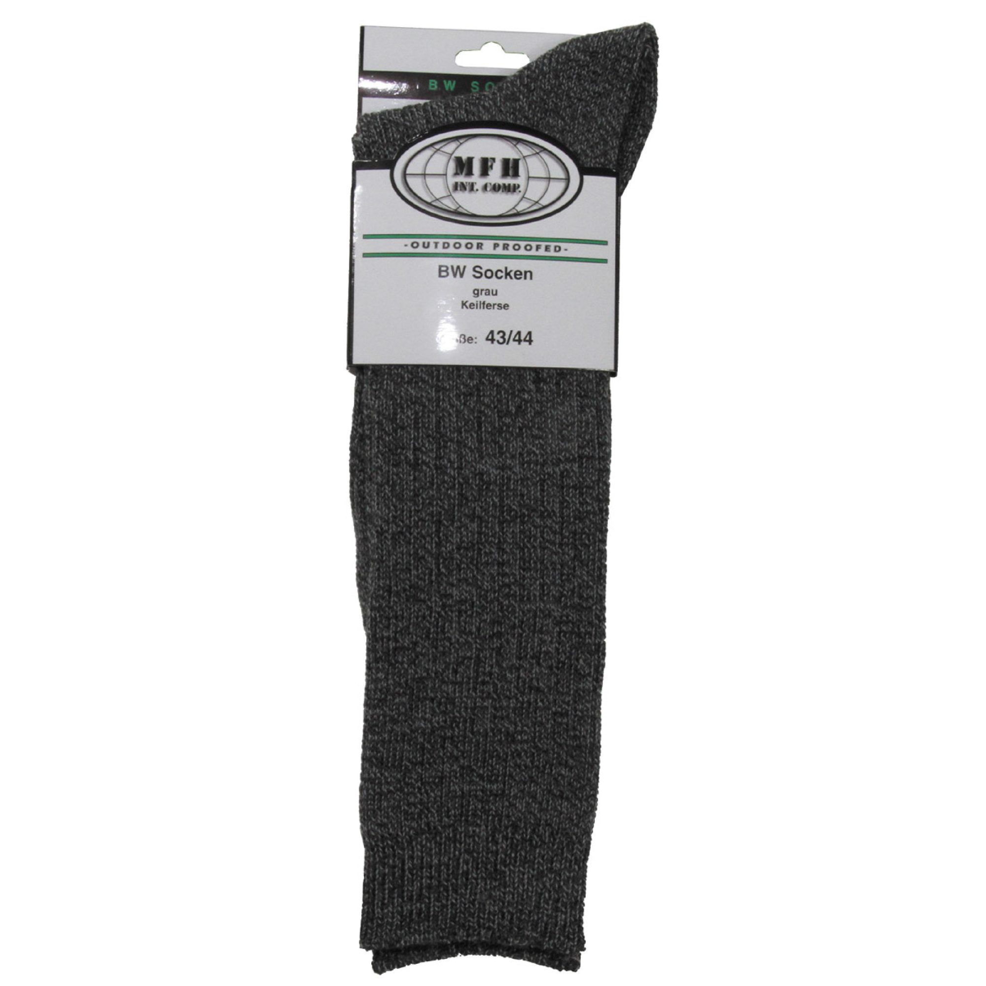 BW Socken,  Keilferse,  grau