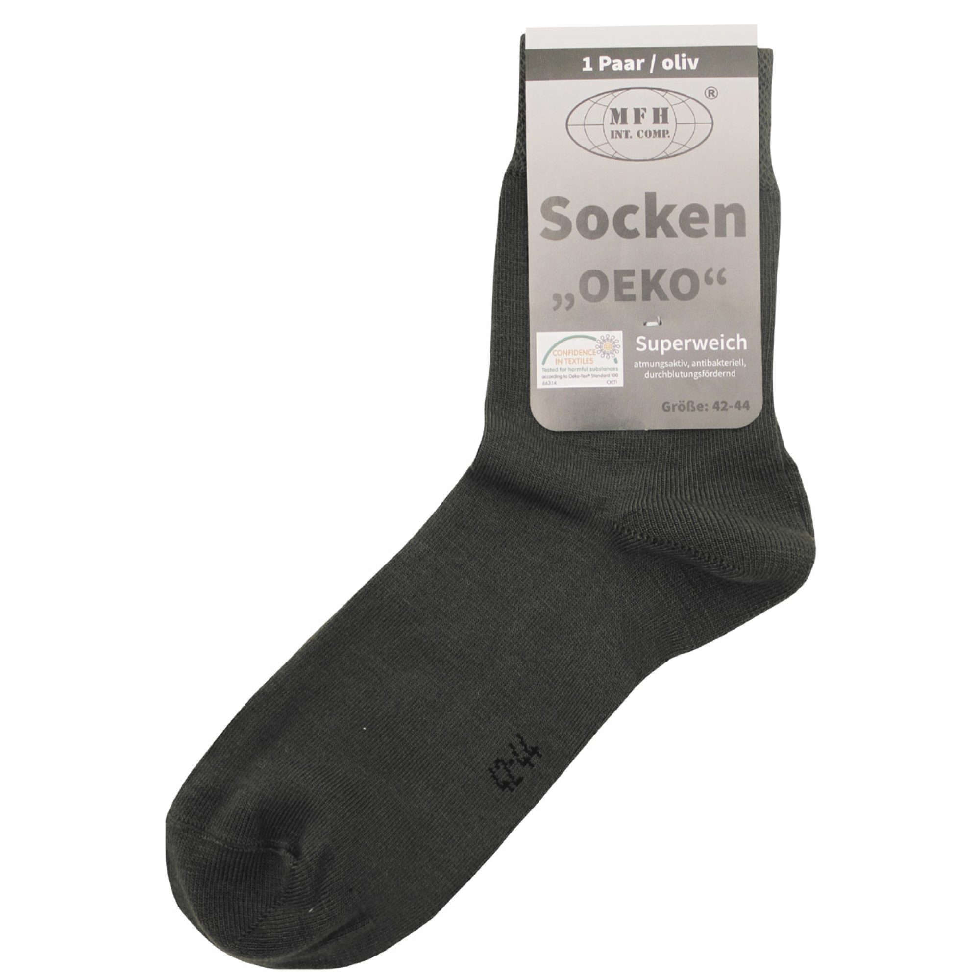 Socken,  „Oeko“,  oliv