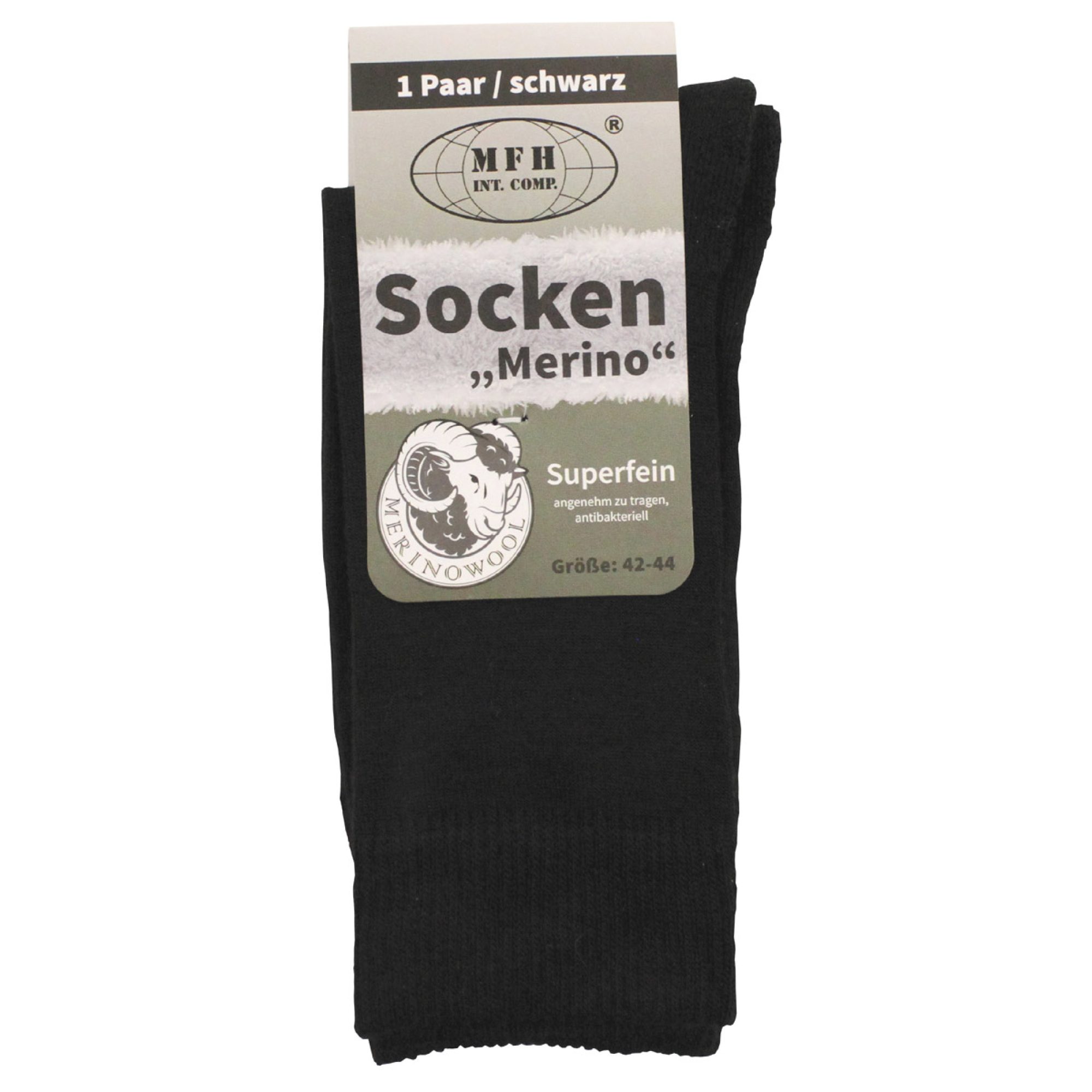 Socken,  „Merino“,  schwarz