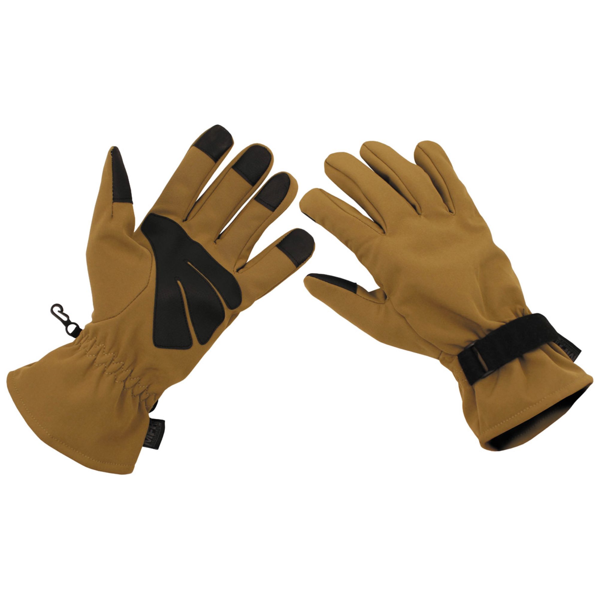 Fingerhandschuhe,  Softshell, coyote tan
