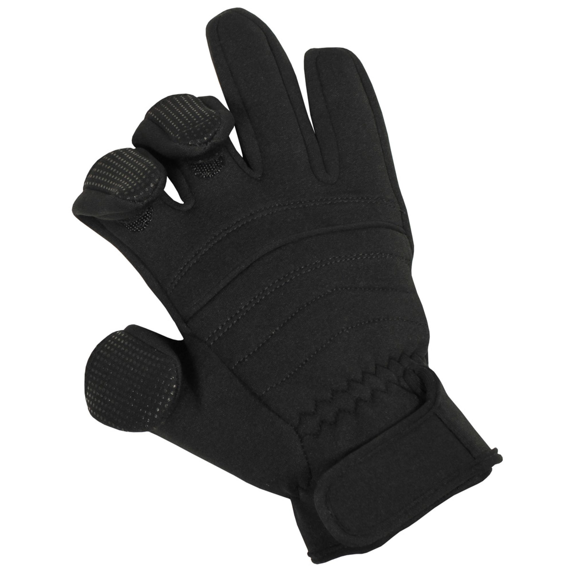 Fingerhandschuhe,  „Combat“, Neopren,  schwarz