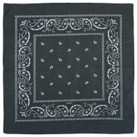 Bandana,  oliv-schwarz, ca. 55 x 55 cm,  Baumwolle