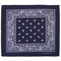 Bandana,  navyblau-weiß, ca. 55 x 55 cm,  Baumwolle