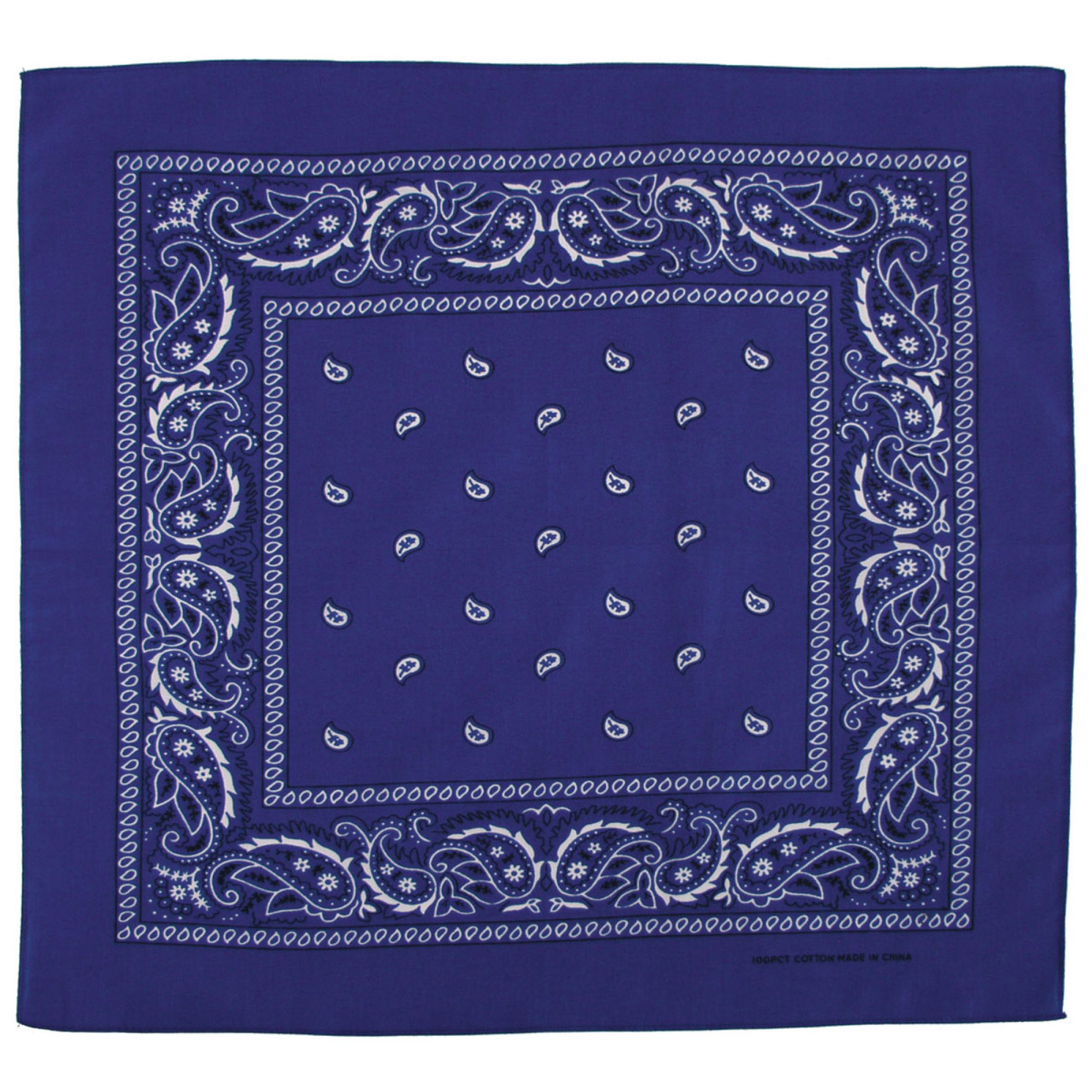 Bandana,  royalblau-weiß, ca. 55 x 55 cm,  Baumwolle