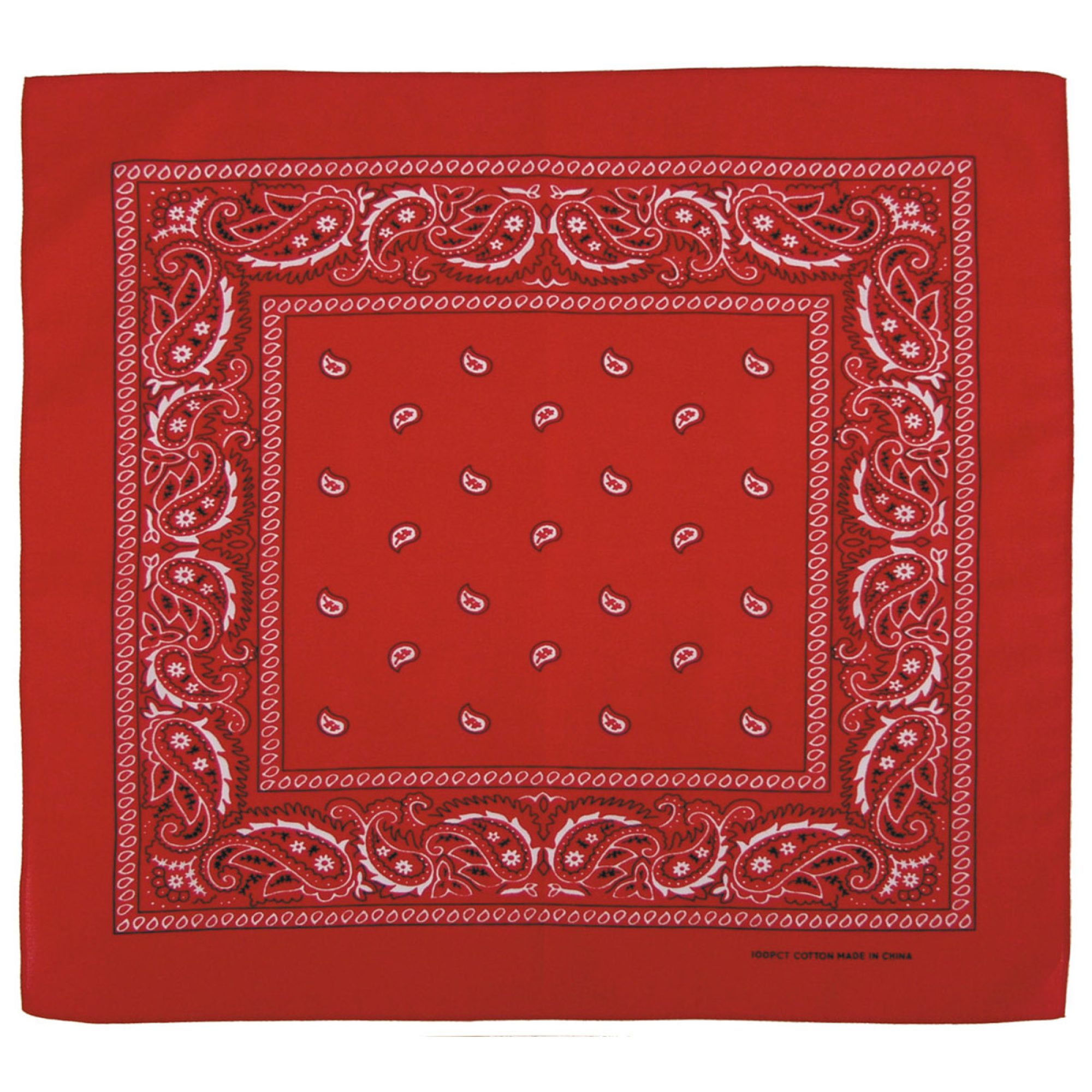 Bandana,  rot-weiß, ca. 55 x 55 cm,  Baumwolle