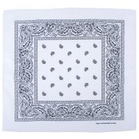 Bandana,  rot-weiß, ca. 55 x 55 cm,  Baumwolle