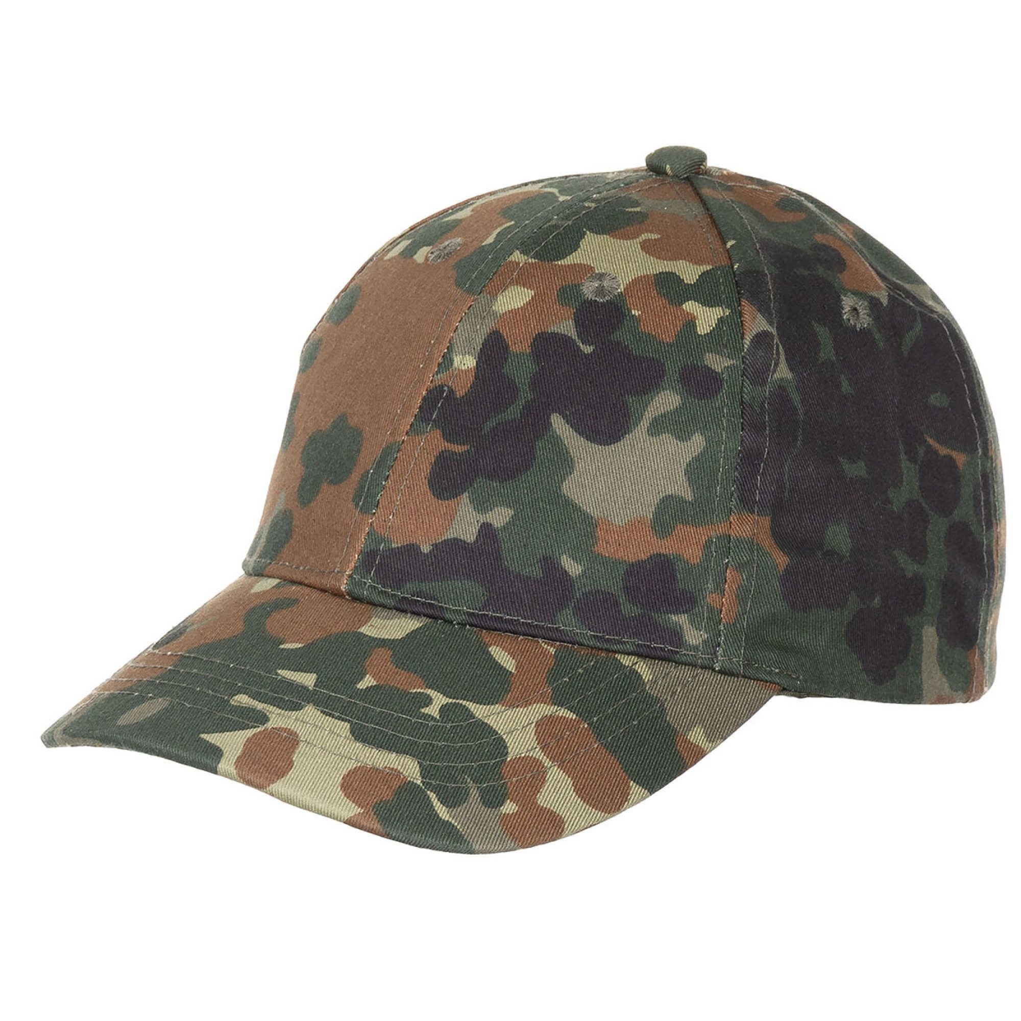 Kinder BB Cap,  mit Schild, größenverstellbar,  flecktarn