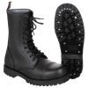 Stiefel,  10-Loch, "Pure Trash", schwarz,  Stahlkappe,  Schrauben