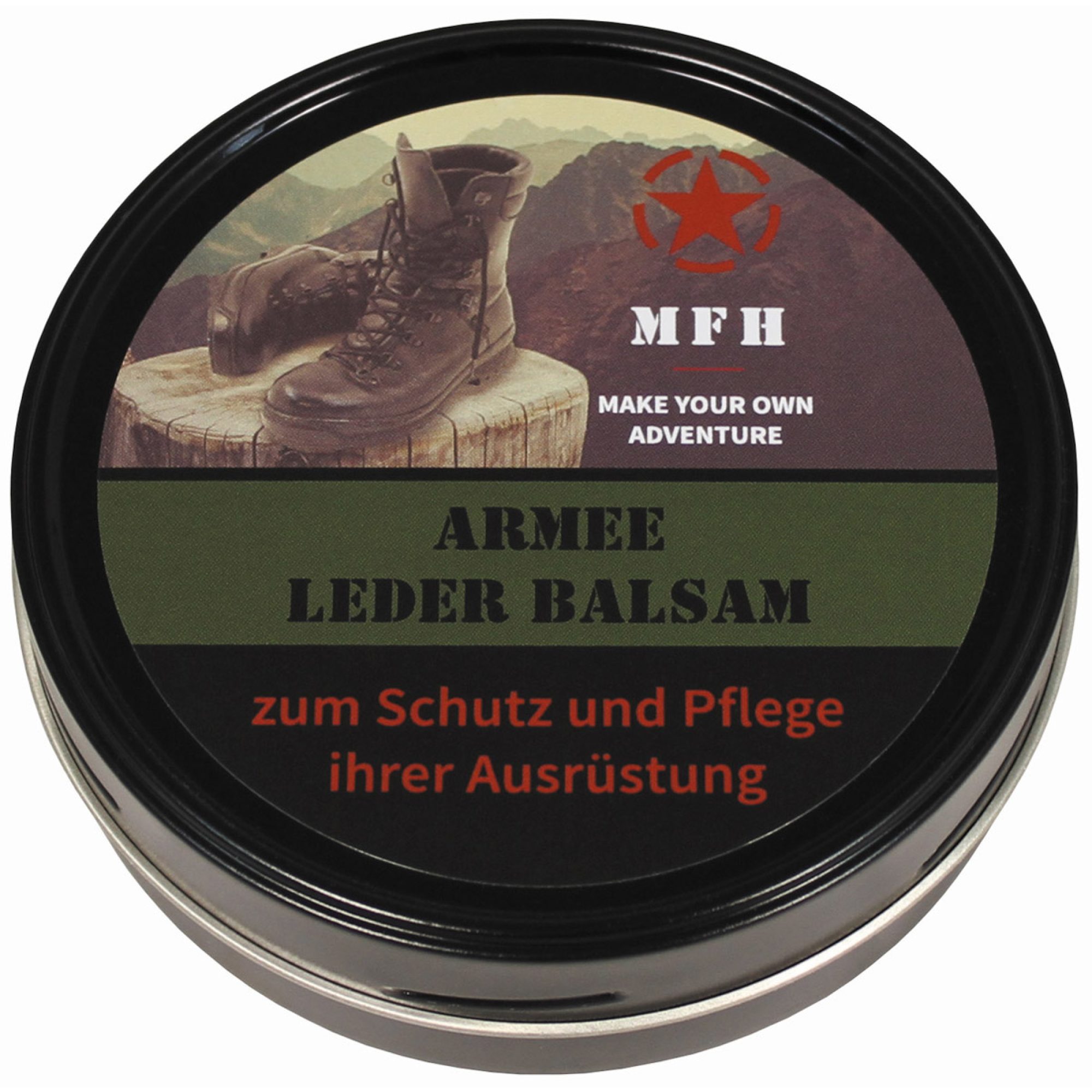 Lederbalsam,  „Army“,  farblos, 150 ml Dose