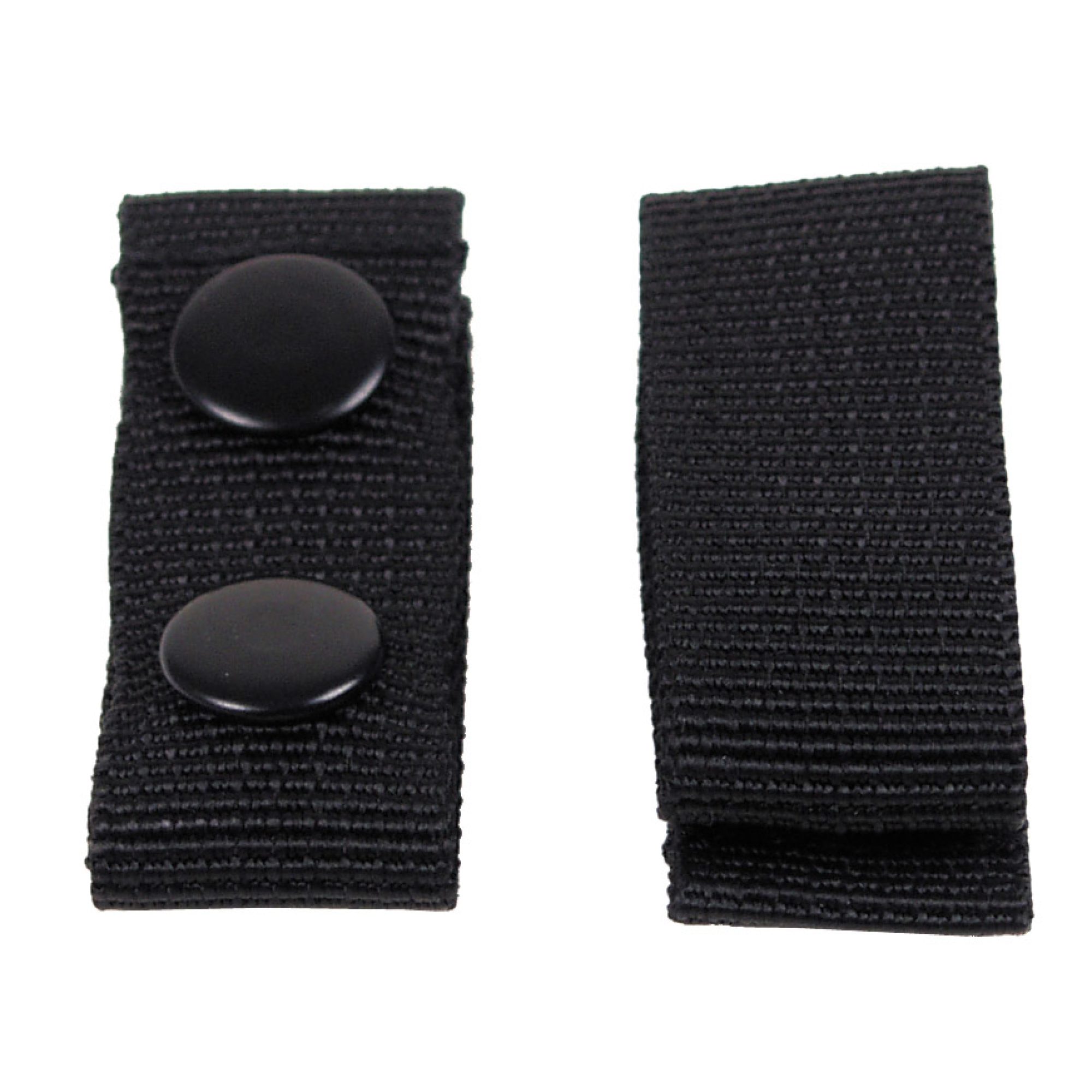 Gürtelhalter,  Nylon,  4 Stk., schwarz,  mit 2 Druckknöpfen