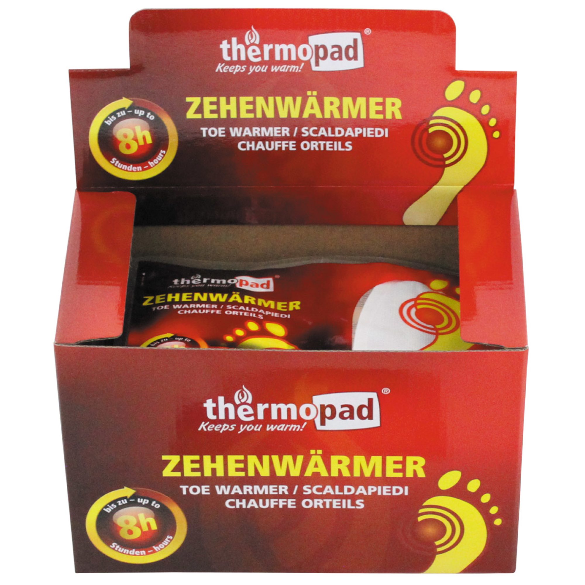 Zehenwärmer,  „Thermopad“, für Einmalgebrauch