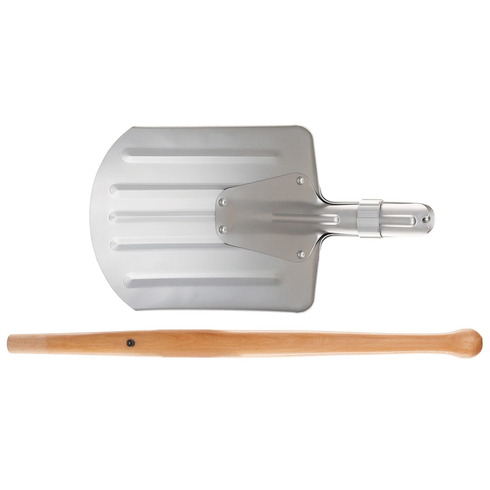 Norw. Schneeschaufel, teilbar,  Alu/Holz
