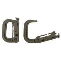 Karabiner,  Plastik,  „MOLLE“, coyote tan,  2er Pack