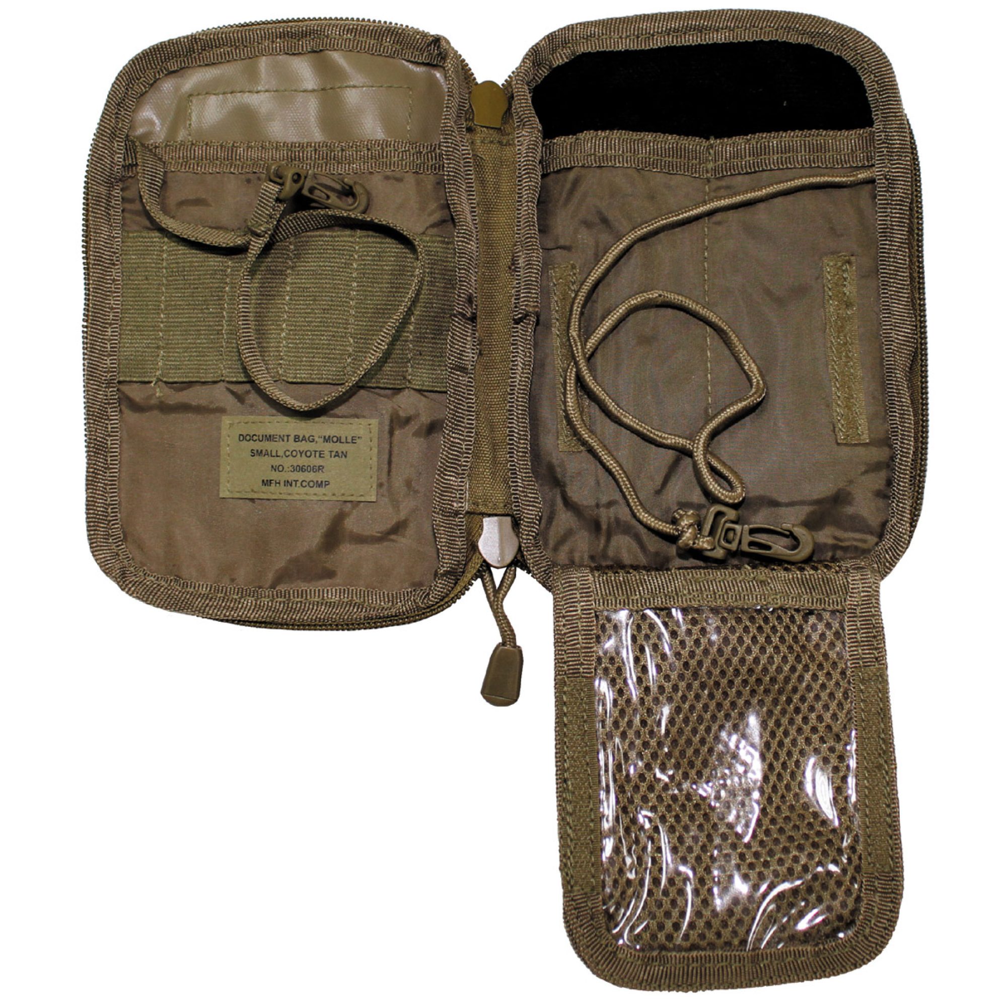 Dokumenten-/Smartphone-Tasche, „MOLLE“,  coyote tan