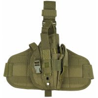 Pistolenbeinholster,  „MOLLE“, rechts,  oliv