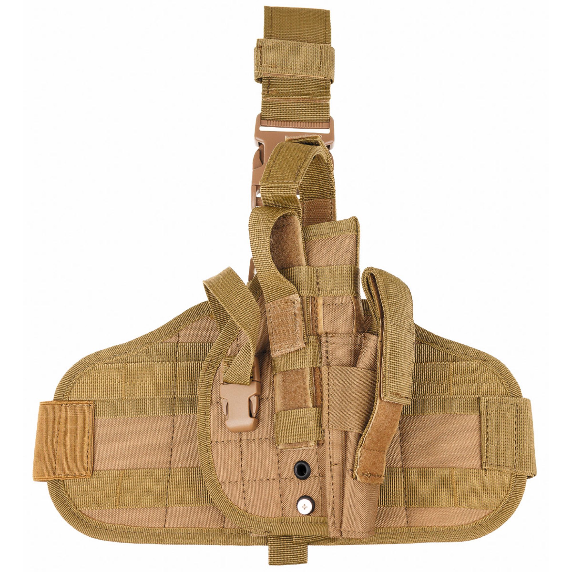 Pistolenbeinholster,  „MOLLE“, rechts,  coyote tan