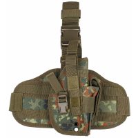 Pistolenbeinholster,  „MOLLE“, rechts,  flecktarn