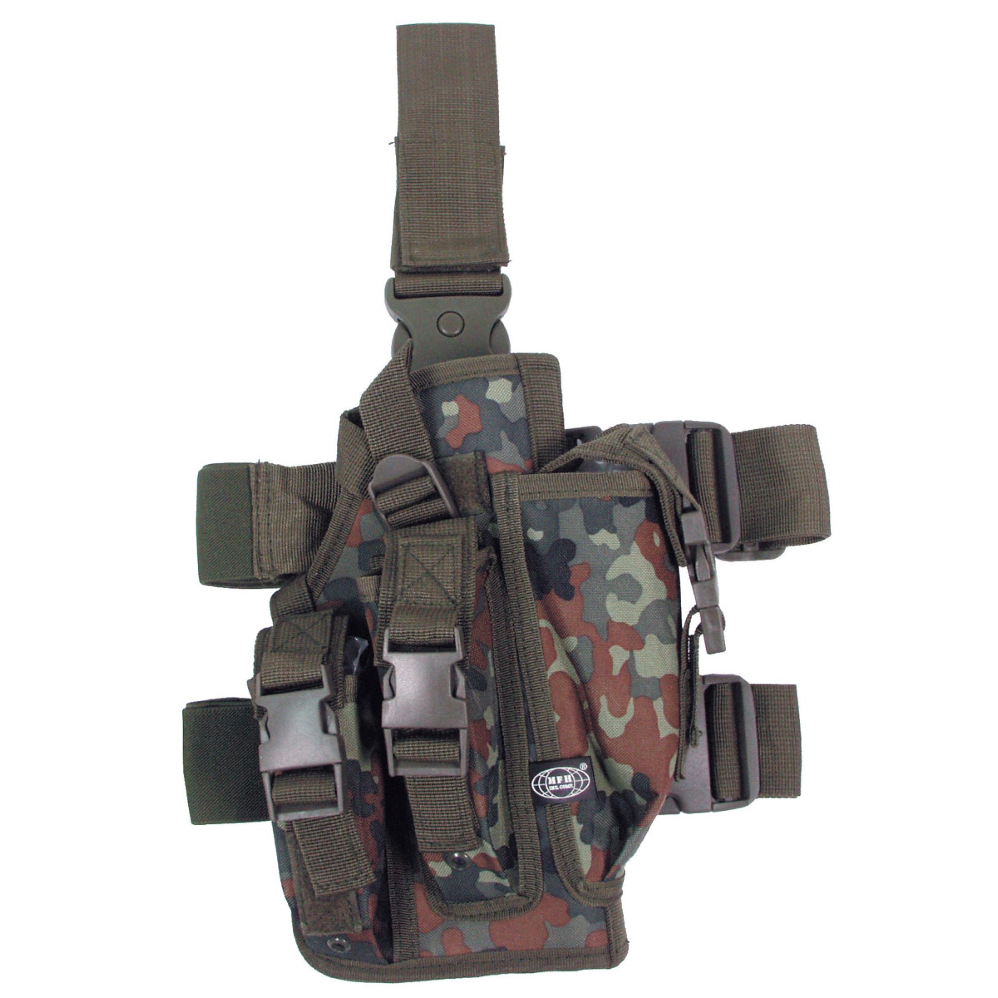 Pistolenbeinholster, flecktarn, rechts