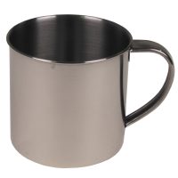 Tasse,  Edelstahl,  Klappgriffe, ca. 450 ml