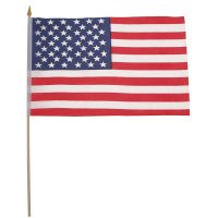 Fahne,  USA,  Polyester, Holzstiel,  30 x 45 cm