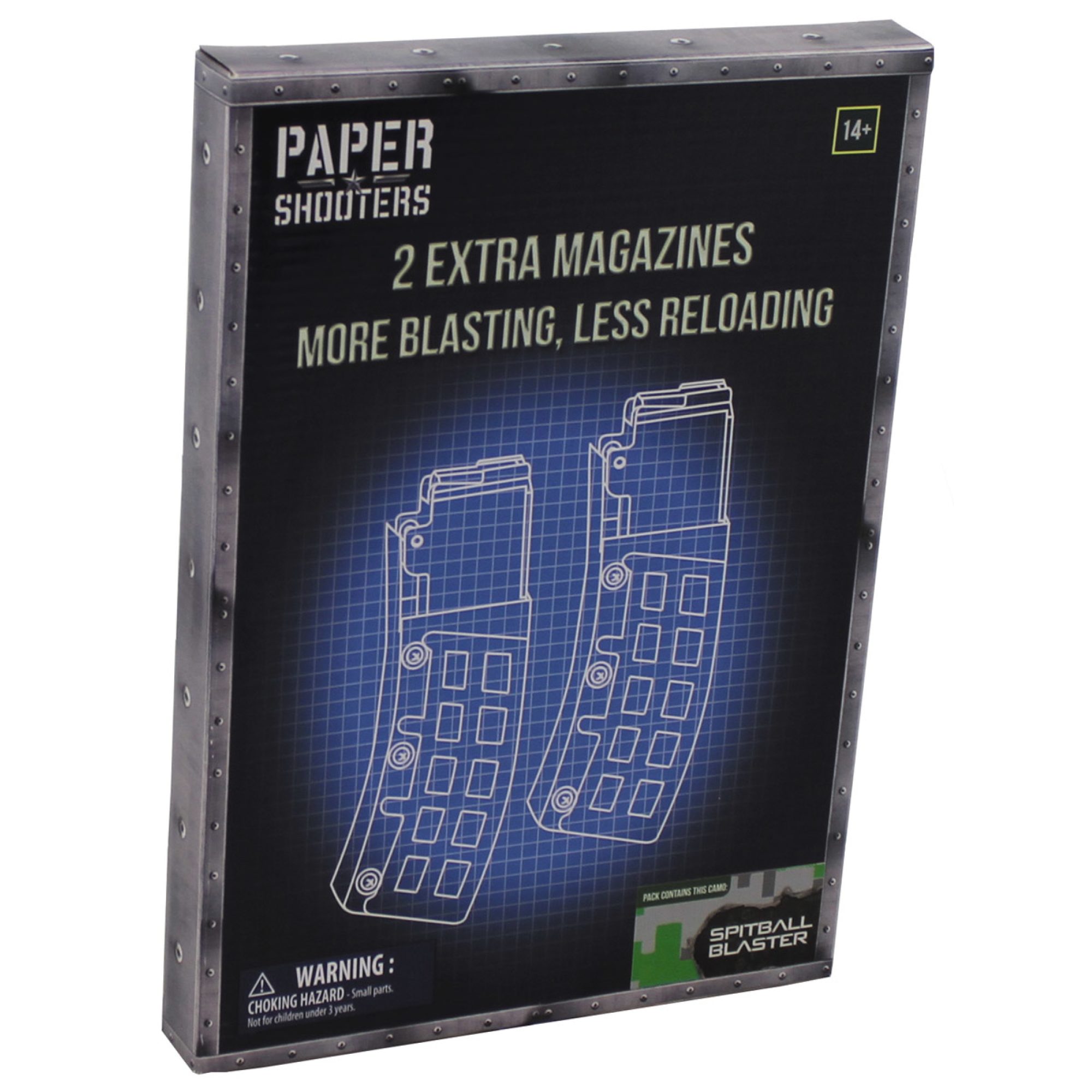 PAPER SHOOTERS,  Bausatz, Magazin "Green Spit",  2er Pack