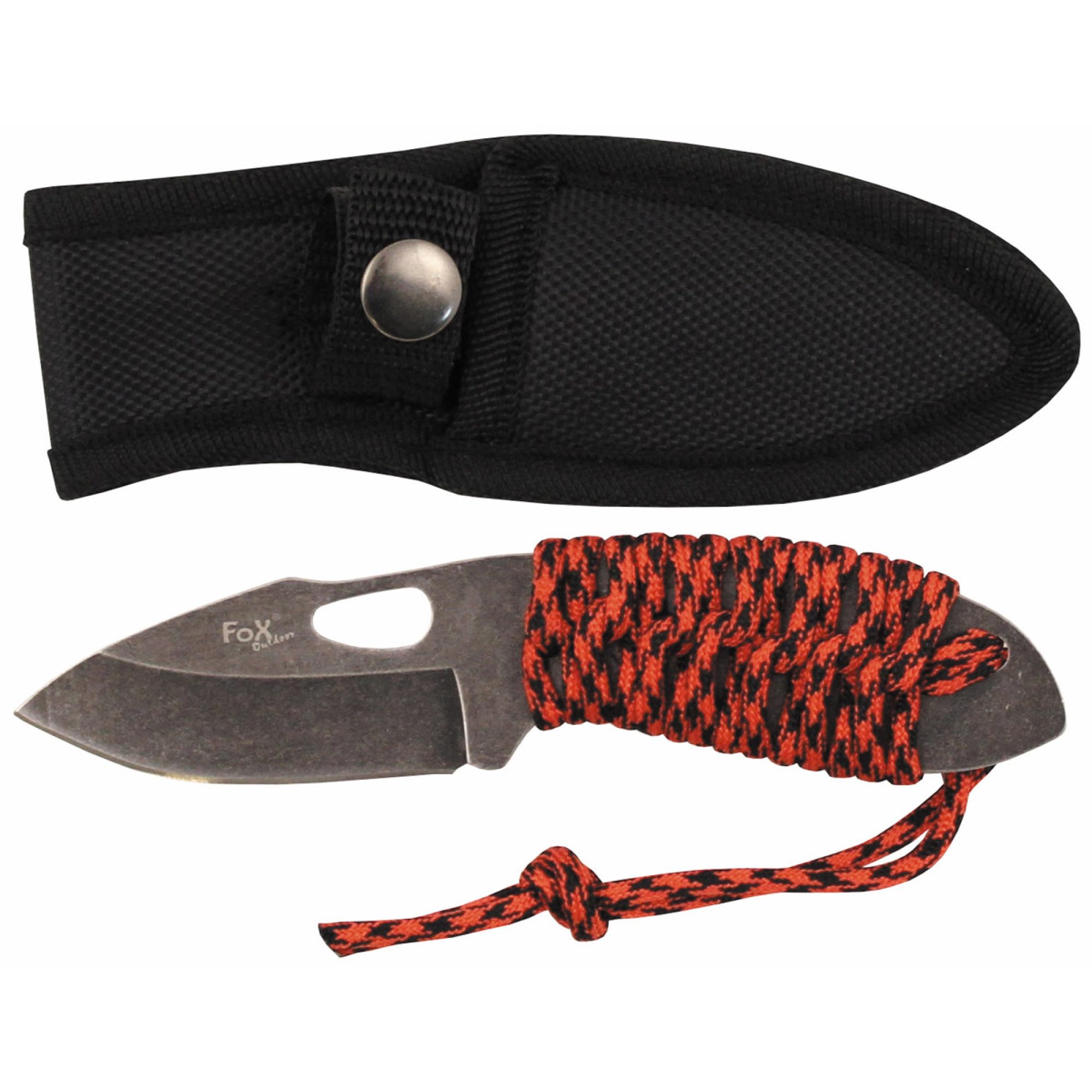 Messer,  "Redrope",  klein, Griff umwickelt,  Scheide